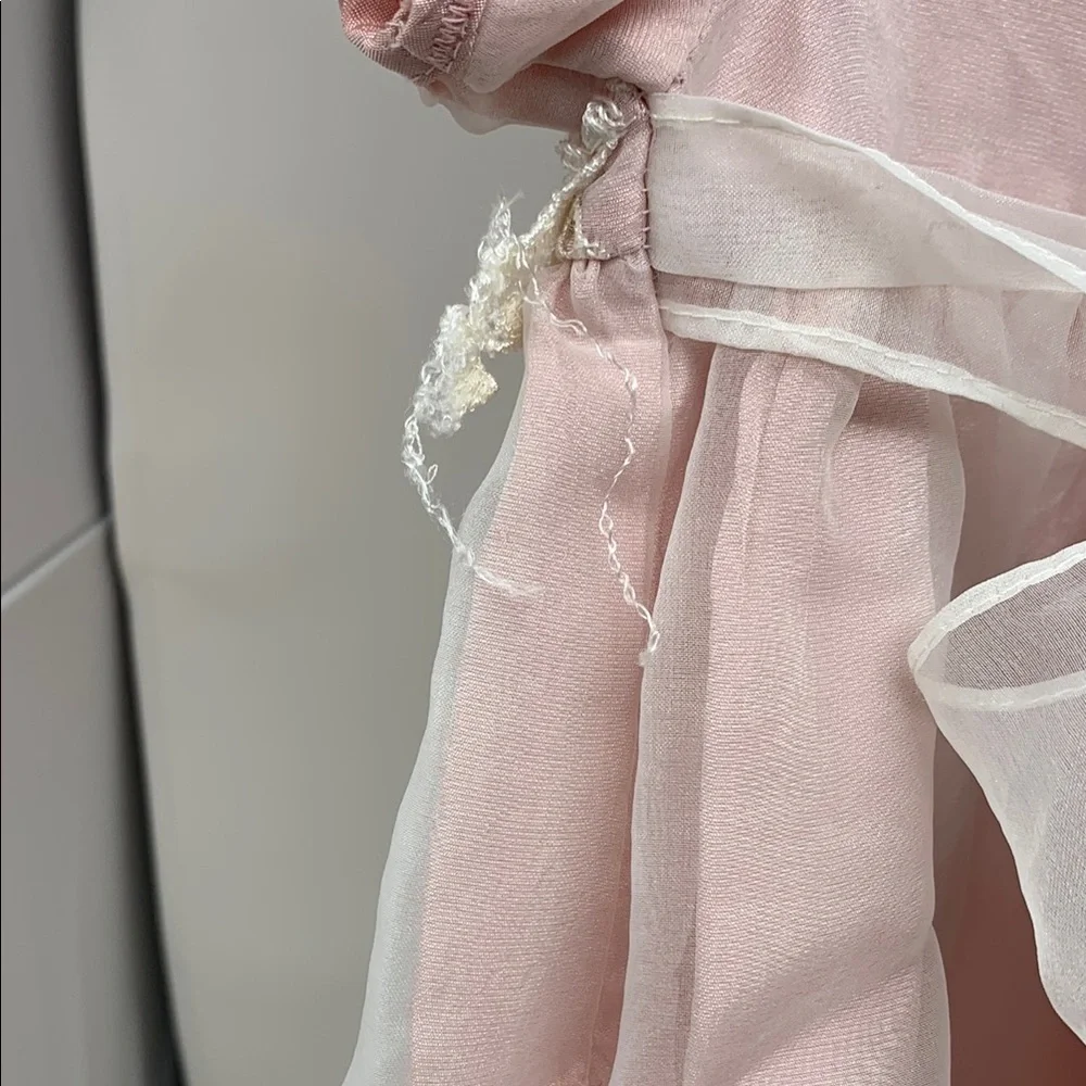 Pink Lace Heart Dress with Floral Accents - Picture 9 of 9